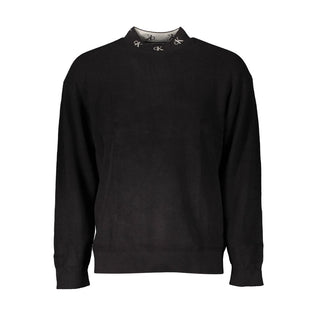 Suéter para hombre de algodón negro