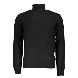 Schwarzer Herrenpullover aus Polyamid