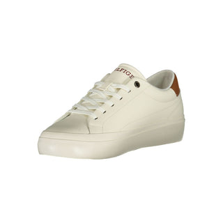 White Polyurethane Men Sneaker
