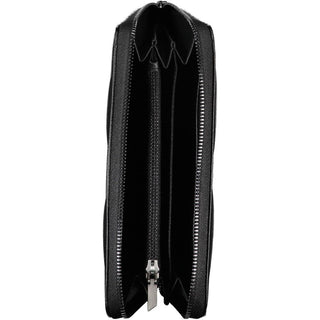 Cartera de poliéster negra para mujer
