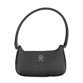 Schwarze Damenhandtasche aus Polyurethan