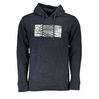 Sudadera azul de algodón para hombre