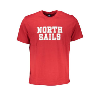 Camiseta de algodón roja para hombre
