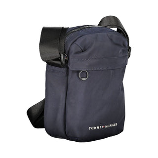 Bolso para hombre de poliéster reciclado azul para hombro