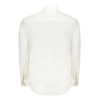 White Cotton Men Shirt