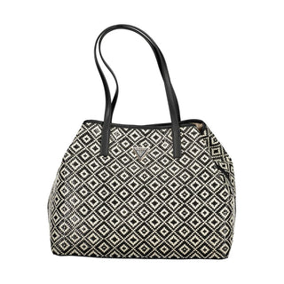Bolso negro de poliuretano para mujer