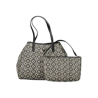 Bolso negro de poliuretano para mujer