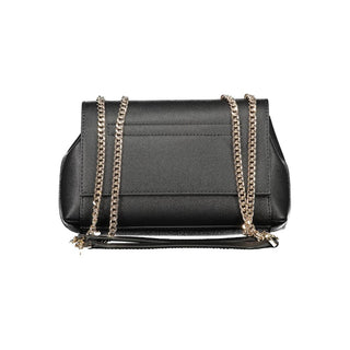 Schwarze Damenhandtasche aus Polyurethan