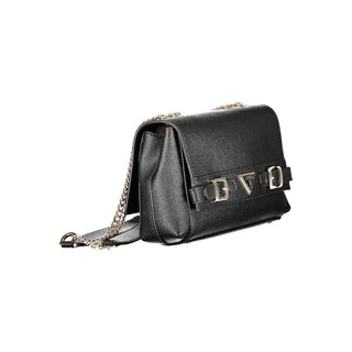 Schwarze Damenhandtasche aus Polyurethan