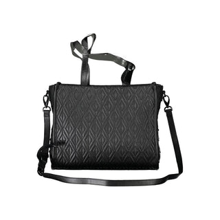 Schwarze Polyester-Handtasche