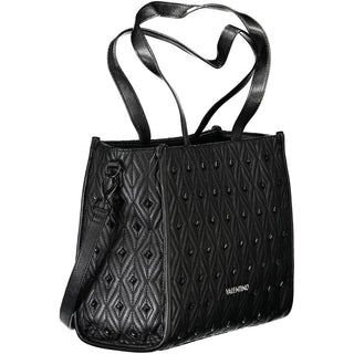 Schwarze Polyester-Handtasche