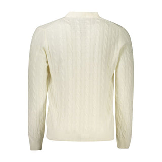 Weißer Wollpullover für Herren