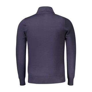 Blu Viscosa Uomo Maglia