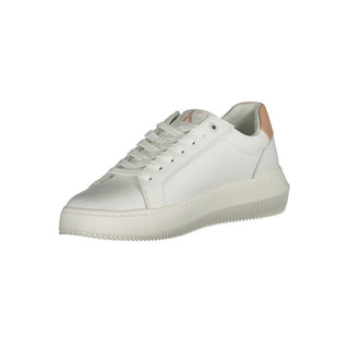 Zapatillas blancas de cuero para mujer