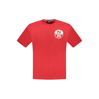 Camiseta de algodón roja para hombre