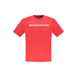 Camiseta de algodón roja para hombre