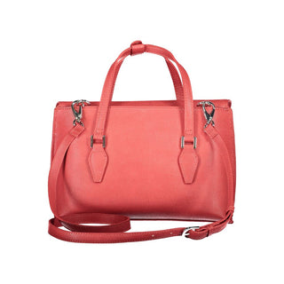 Rosso Poliuretano Donna Bag With Handles and Shoulder Strap