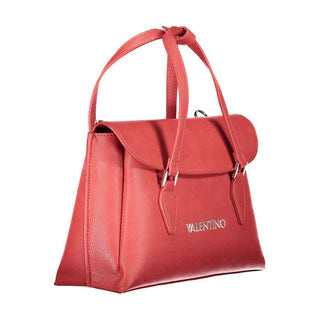 Rosso Poliuretano Donna Bag With Handles and Shoulder Strap