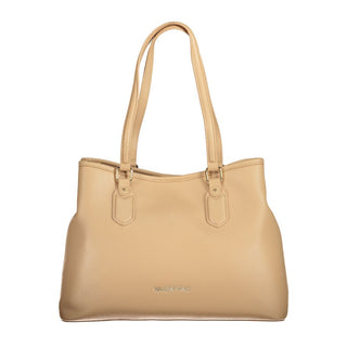Beige Polyurethane Women's Bag