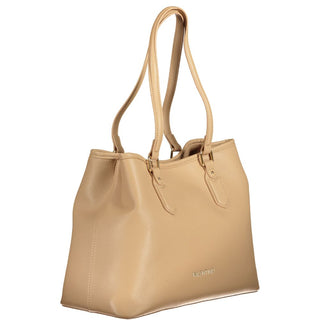 Beige Polyurethane Women's Bag
