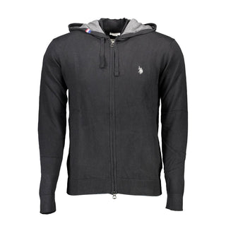 Black Cotton Men's Sweater