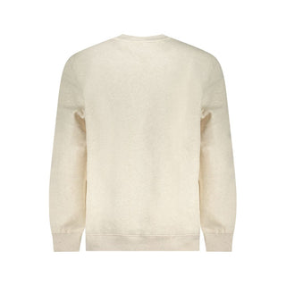 Beiges Baumwoll-Herren-Sweatshirt