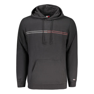 "Black Cotton Men's Hoodie"