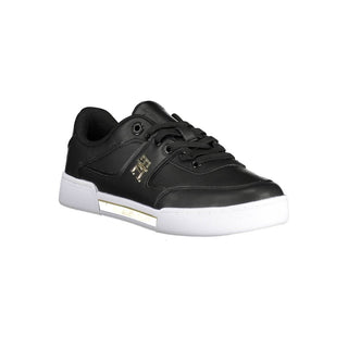 Schwarzer Sneaker für Damen aus Polyester