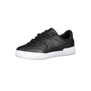 Schwarzer Sneaker für Damen aus Polyester