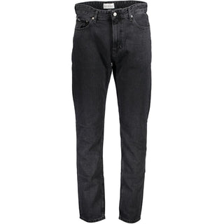 Schwarze Baumwoll-Herrenjeans