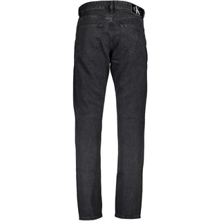 Schwarze Baumwoll-Herrenjeans