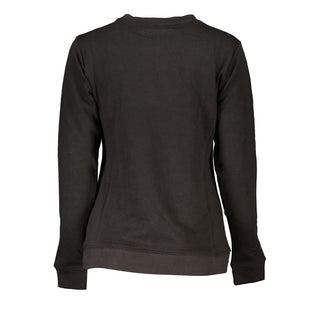 Sudadera de algodón negra para mujer