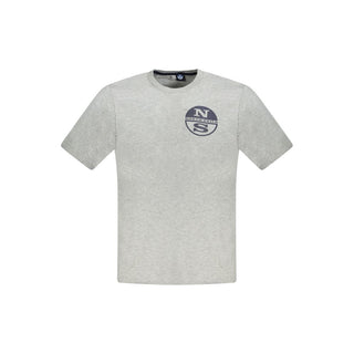 Camiseta de algodón gris para hombre