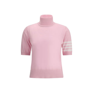Mehrfarbiger Rollkragenpullover aus Polyamid