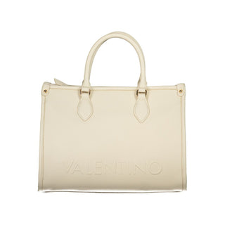 Beige Polyurethane Women's Bag