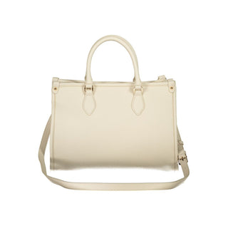 Beige Polyurethane Women's Bag