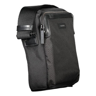 Bolso de hombro negro de poliéster para hombre