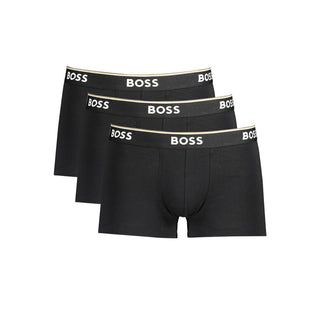 Schwarze Boxershorts aus Baumwolle für Herren