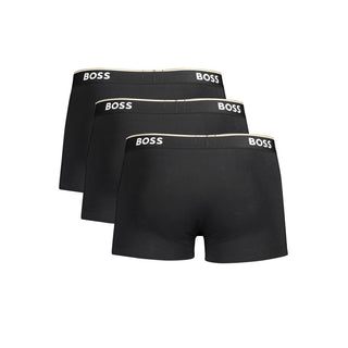 Schwarze Boxershorts aus Baumwolle für Herren