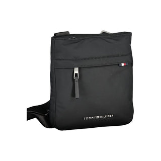 Bolso de hombro negro de poliuretano para mujer  