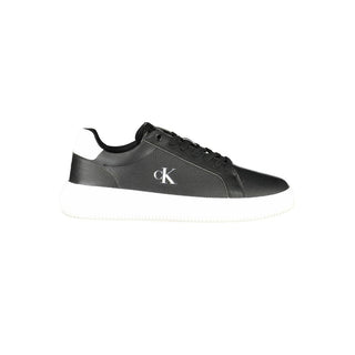 Zapatilla para hombre de cuero negro