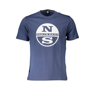 Blu Cotton Men T-Shirt