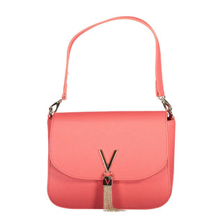 Rosa Poliuretano Womens Bag with Removable Handles and Pockets