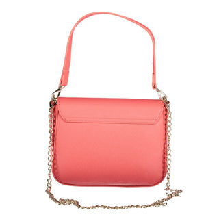 Rosa Poliuretano Womens Bag with Removable Handles and Pockets
