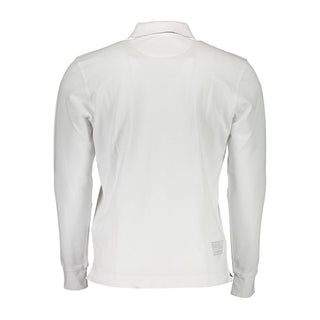 Polo elegante de manga larga con detalles en contraste