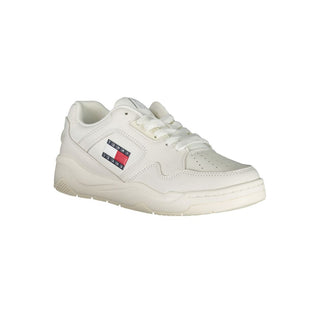 Weiße Damen-Sneaker aus Polyurethan