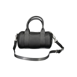 Schwarze Damenhandtasche aus Polyurethan