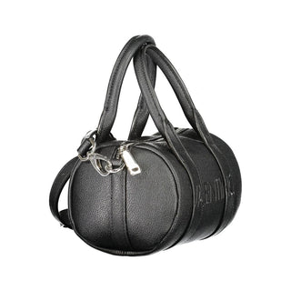 Schwarze Damenhandtasche aus Polyurethan