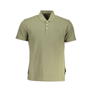 Polo verde de algodón para hombre