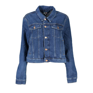 Blaue Baumwolljacke für Damen